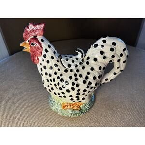 Vintage Beautiful Ceramic Rooster Tea Pot by Wang's International